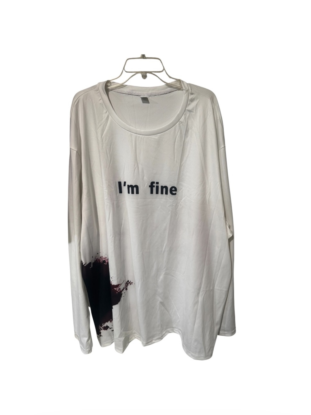 Im Fine Injury splatter wounded Fake Blood Halloween costume T-Shirt size